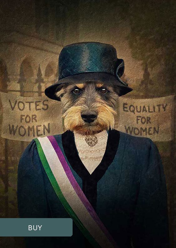 Suffragette Custom Personalised Renaissance Pet Dog Portraits On Canvas