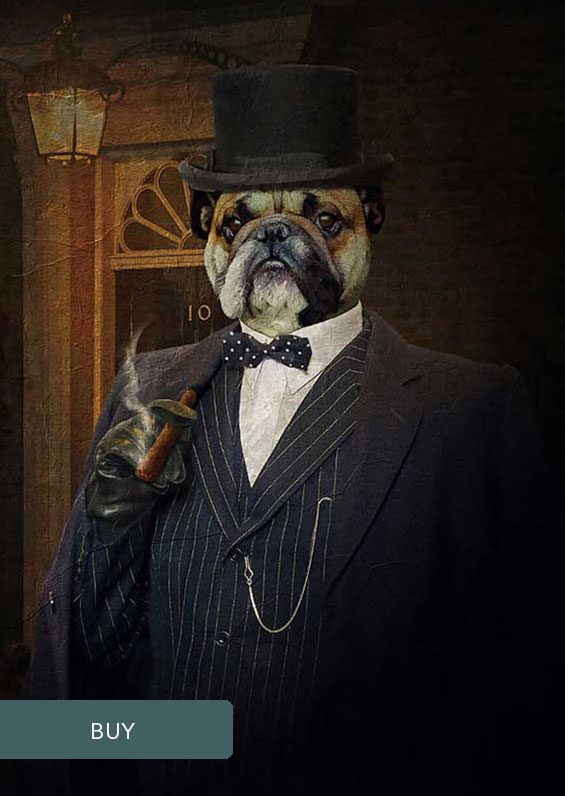 Winston Churchill Custom Personalised Renaissance Pet Dog Portraits On Canvas