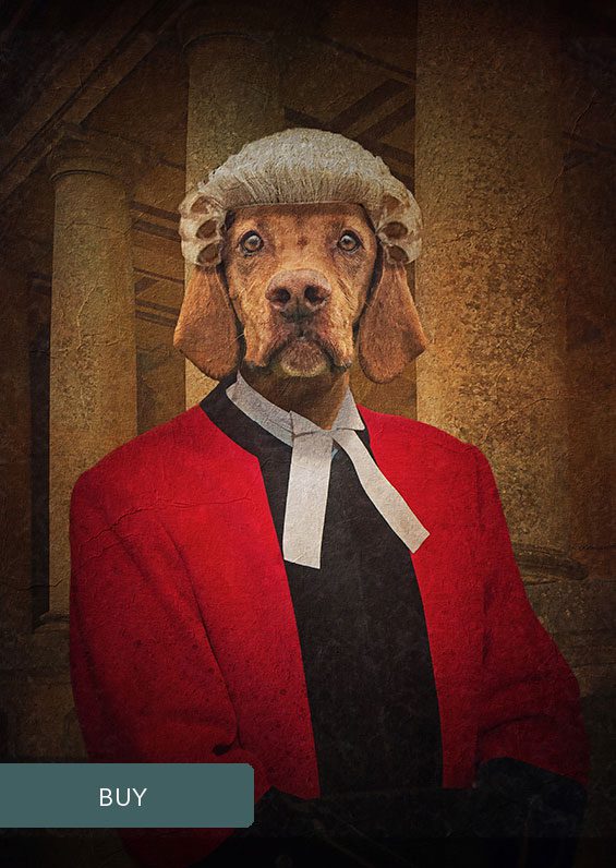 Judge Pet Dog Portraits On Canvas