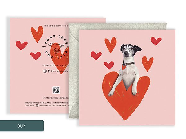 Funny Pet Dog Greeting Valentine Card