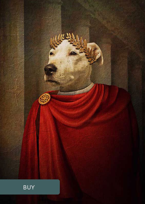 Custom pet dog canvas Julius Caesar