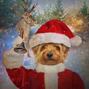 Santa Paws Custom Pet Dog Canvas