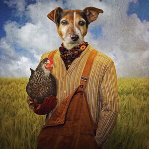 Farmer Custom Pet Dog Canvas