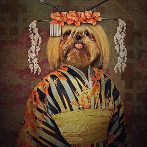 Geisha Custom Pet Dog Canvas