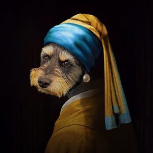 Girl With A Pearl Earring Custom Pet Dog Canvas