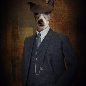 Peaky Blinder Tommy Pet Dog Canvas