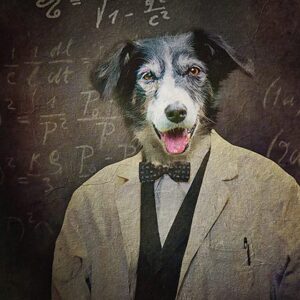 Scientist Custom Pet Dog Canvas