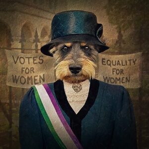 Suffragette Pet Dog Canvas