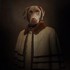 Victorian Gentleman Custom Pet Dog Canvas