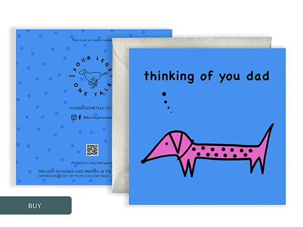 Pet Custom Fathers Day Greeting Card