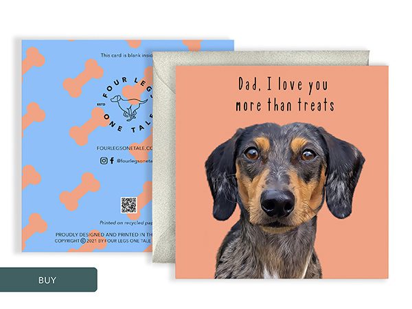 Pet Fathers Day Greeting Card