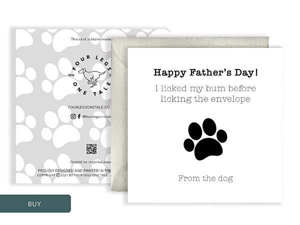 Pet Dog Fathers Day Greeting Cards