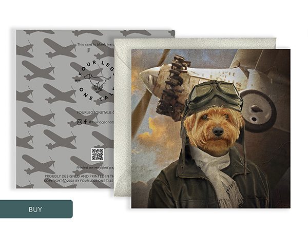 Pilot Aviator Custom Pet Dog Greeting Card