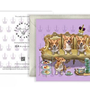 Royalty Queen Elizabeth Pet Dog Corgi Dogs Greeting Card
