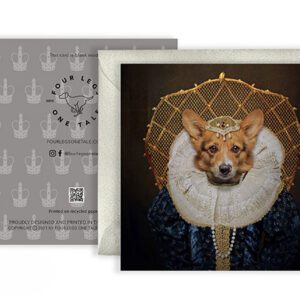 Royalty Queen Elizabeth Pet Dog Greeting Card